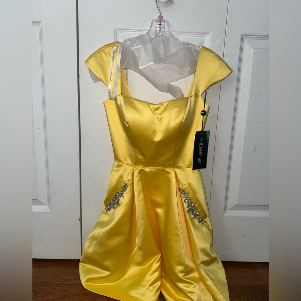 Sherri Hill Yellow Formal Dress